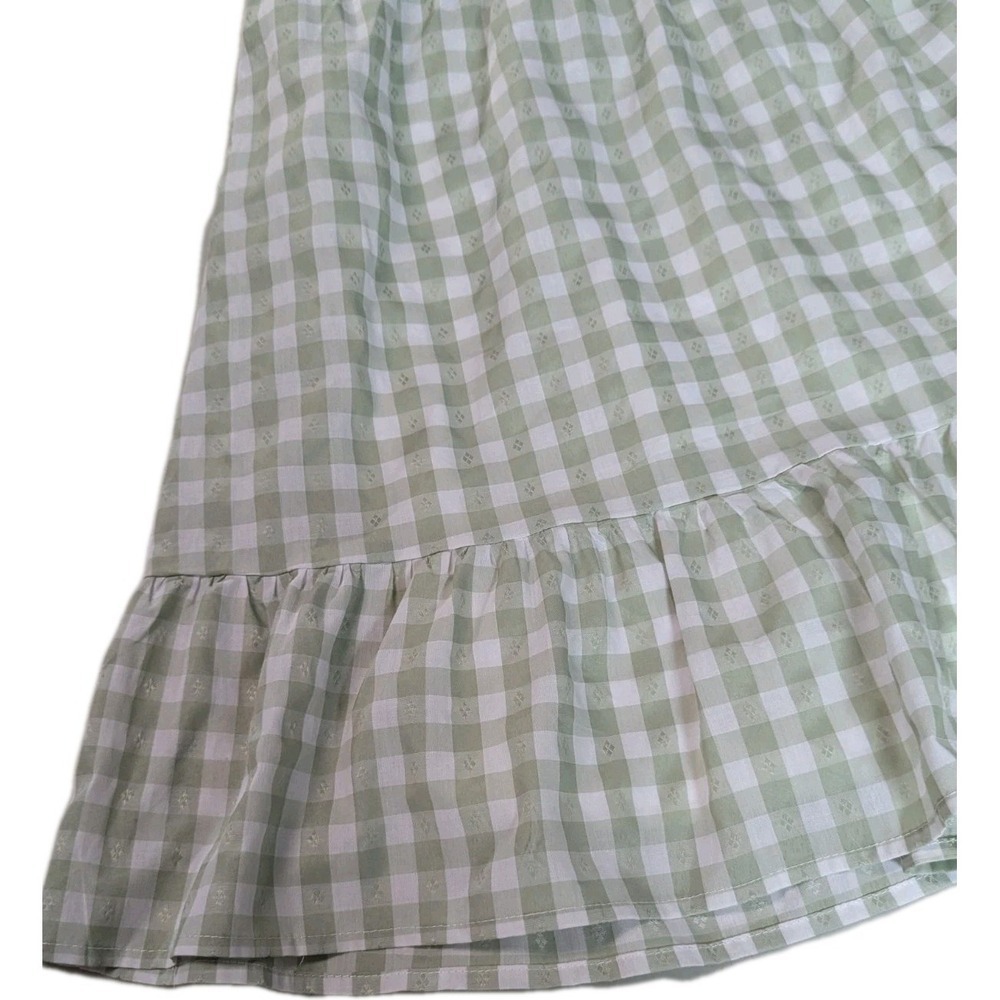 Lily Rose Sage Green Gingham Puff Sleeve Tie-Back Dress – Women's XS - Picture 16 of 16